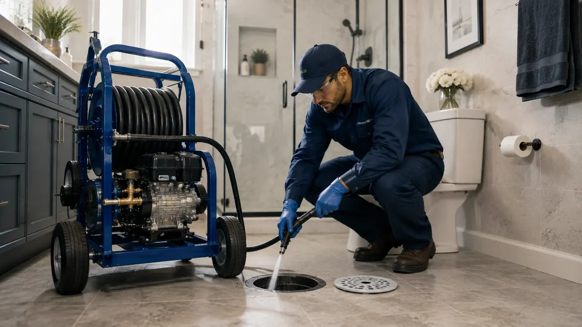 Bathroom Drain Hydro Jetting in Solvang
