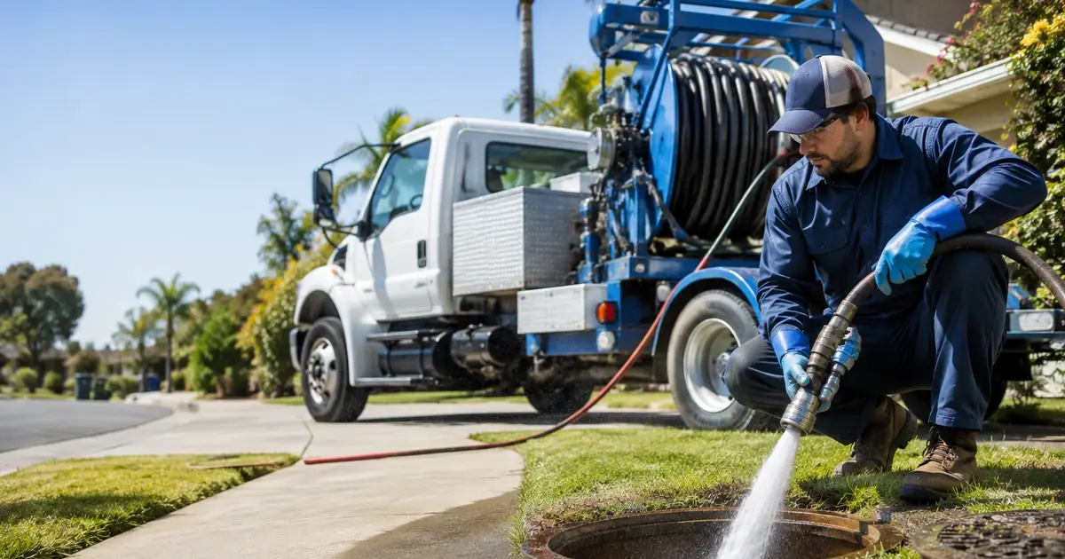 Hydro jet sewer cleaning Solvang