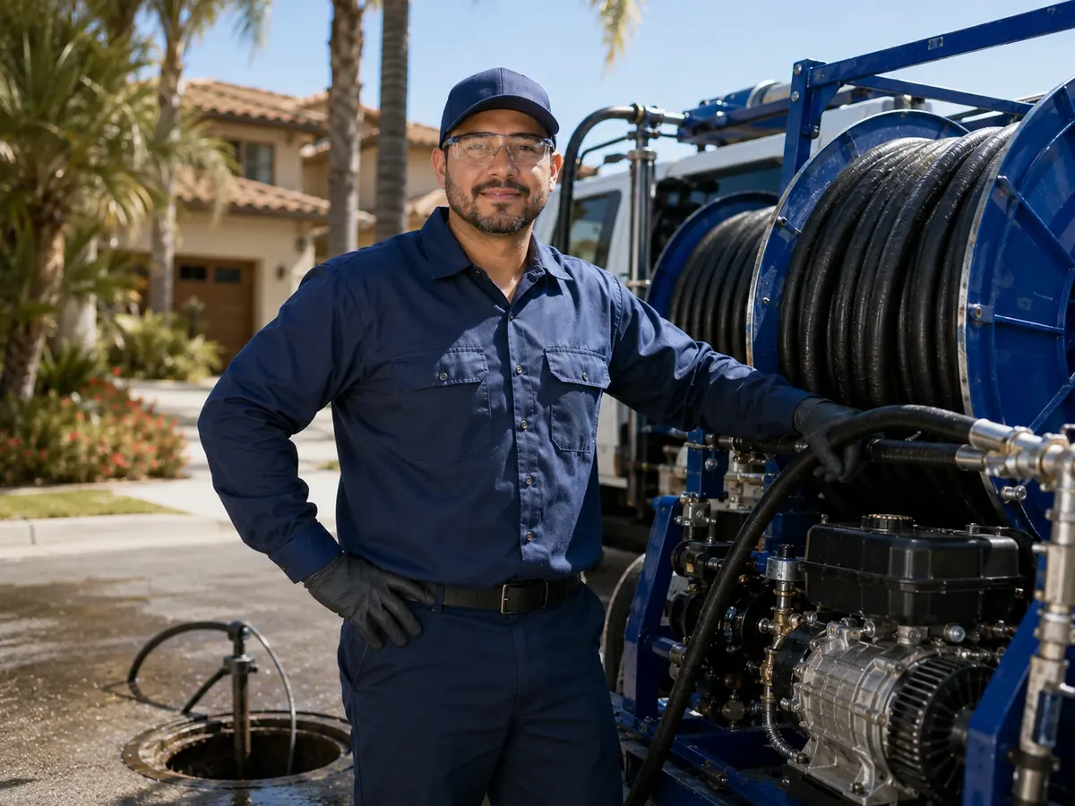 Hydro jet sewer cleaning in Solvang