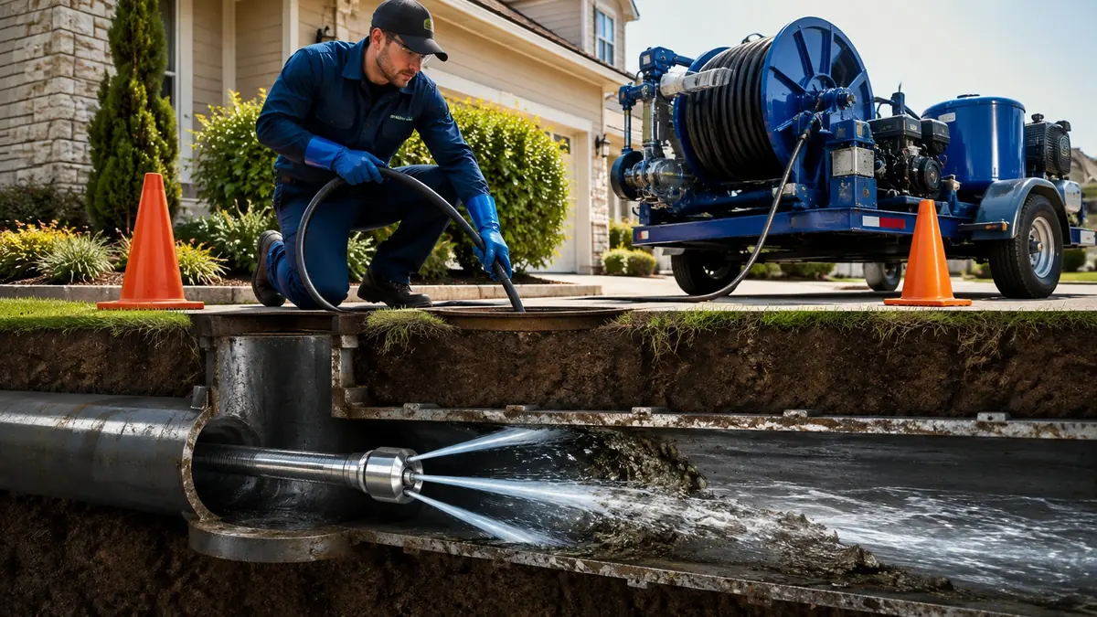 Main Sewer Line Hydro Jet Cleaning in Solvang