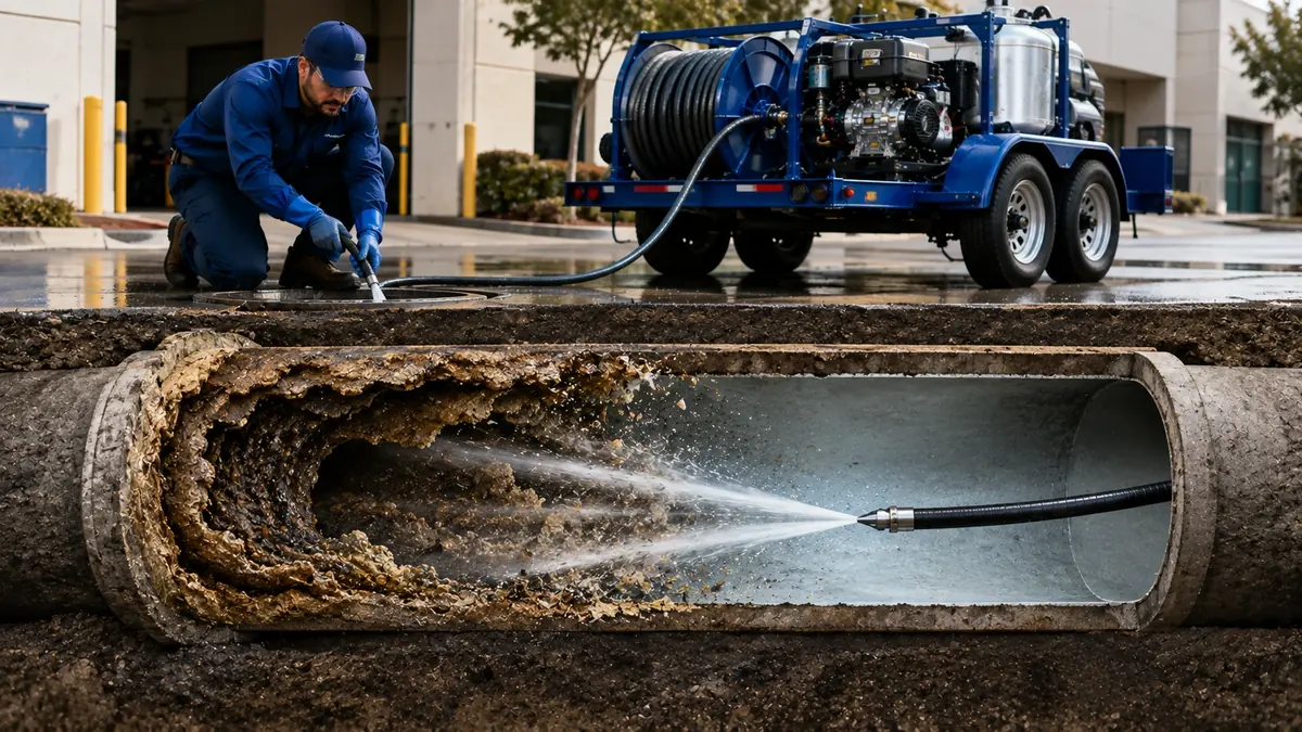 Sewer Pipe Descaling in Solvang
