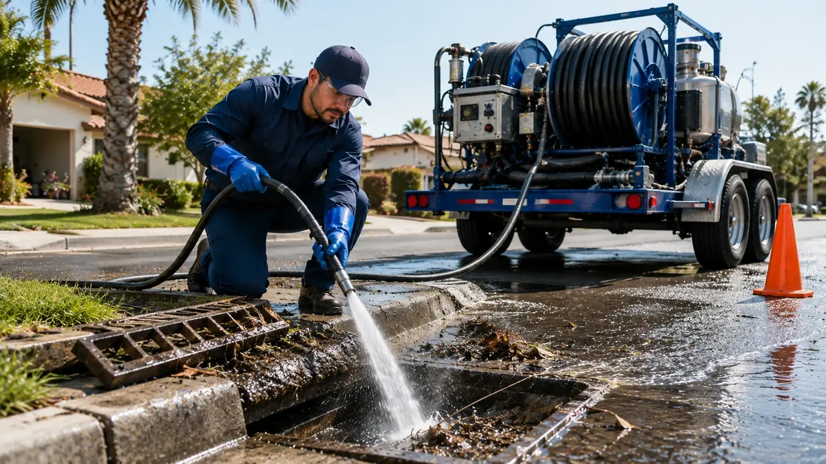 Storm Drain Hydro Jet Cleaning in Solvang